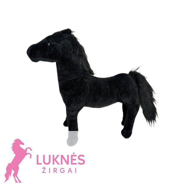 Didelis minkštas arkliukas JUODIS